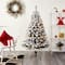 5ft. Pre-Lit Flocked West Virginia Fir Artificial Christmas Tree, Clear LED Lights